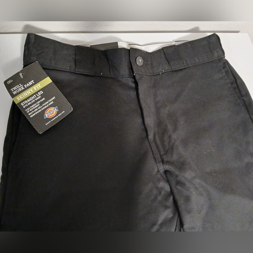 NWT Men's Dickies Black Twill Skinny Work‎ Pants - Picture 6 of 13